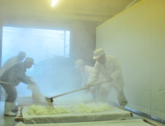 Cooling Down Steamed Rice.