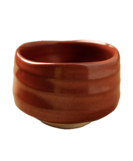 Mino Rustic Red Matcha Bowl