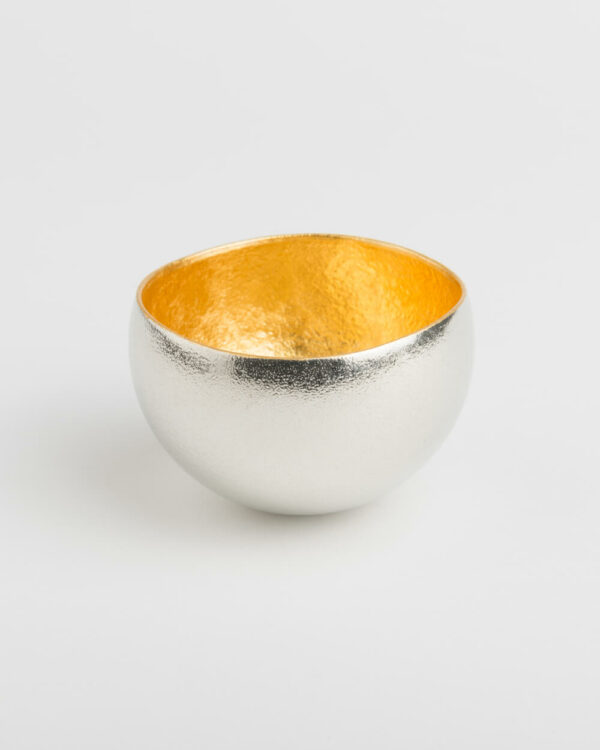 Nousaku Gold-Lined Tin Sake Cup Yure