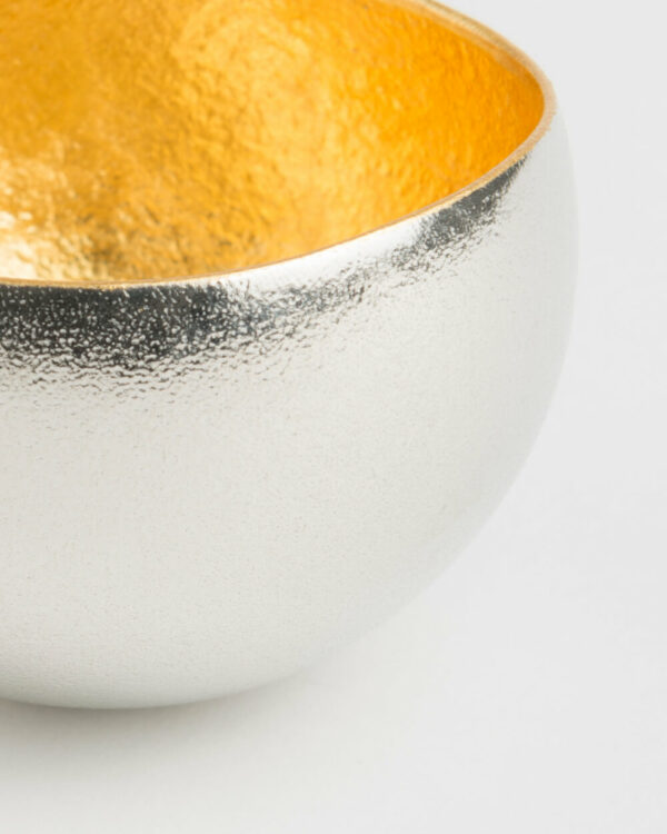 Nousaku Gold-Lined Tin Sake Cup Yure